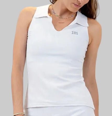 Polo de piqué técnico femenino especial para jugar a pádel con tejido reciclado SEAQUAL yarn zas