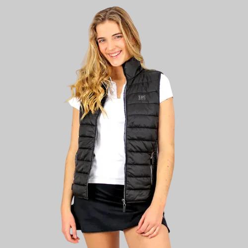 Chaleco de pádel para mujer ZAS negro acolchado