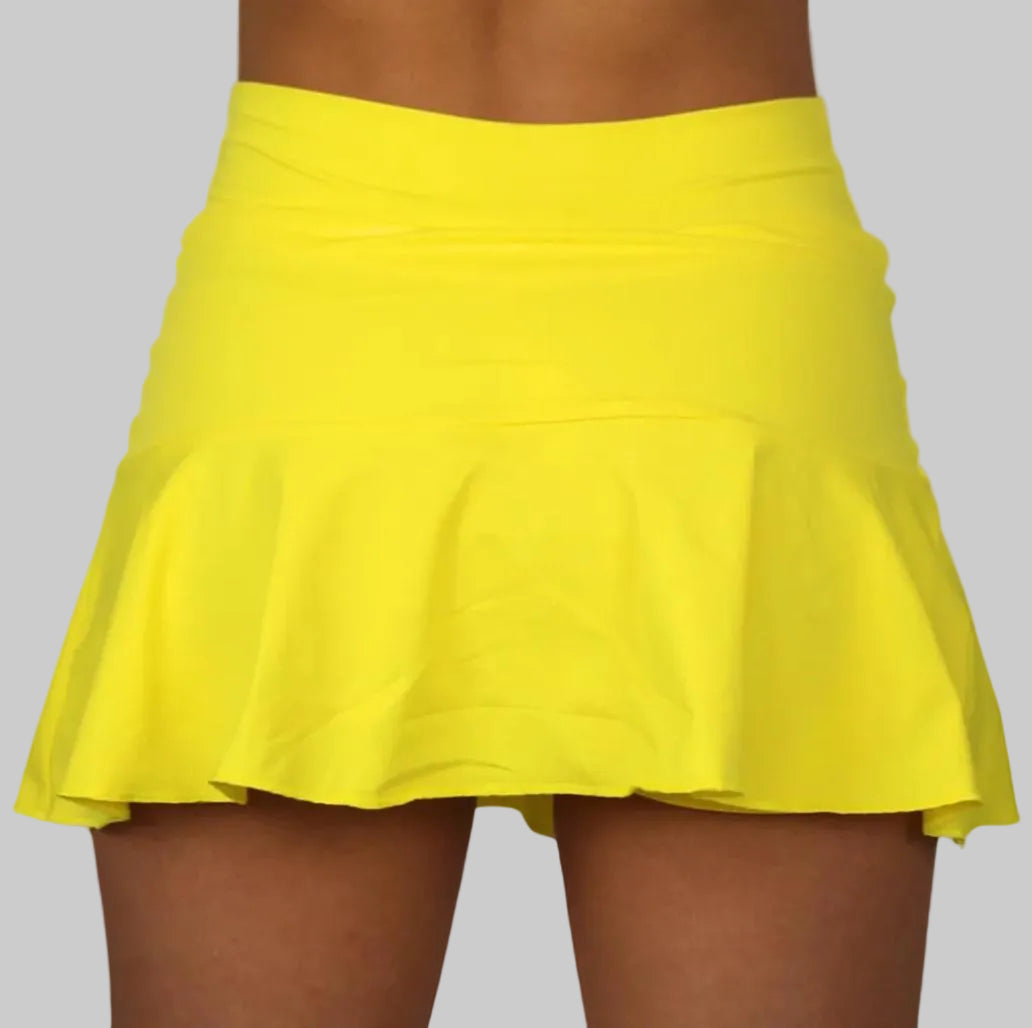 Falda técnica de padel femenino color amarillo zas