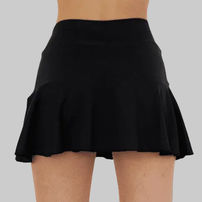 Falda de padel negra con vuelo zas