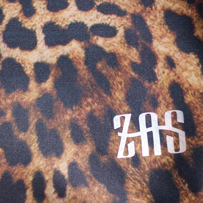 Tejido técnico de falda pádel femenina leopardo 