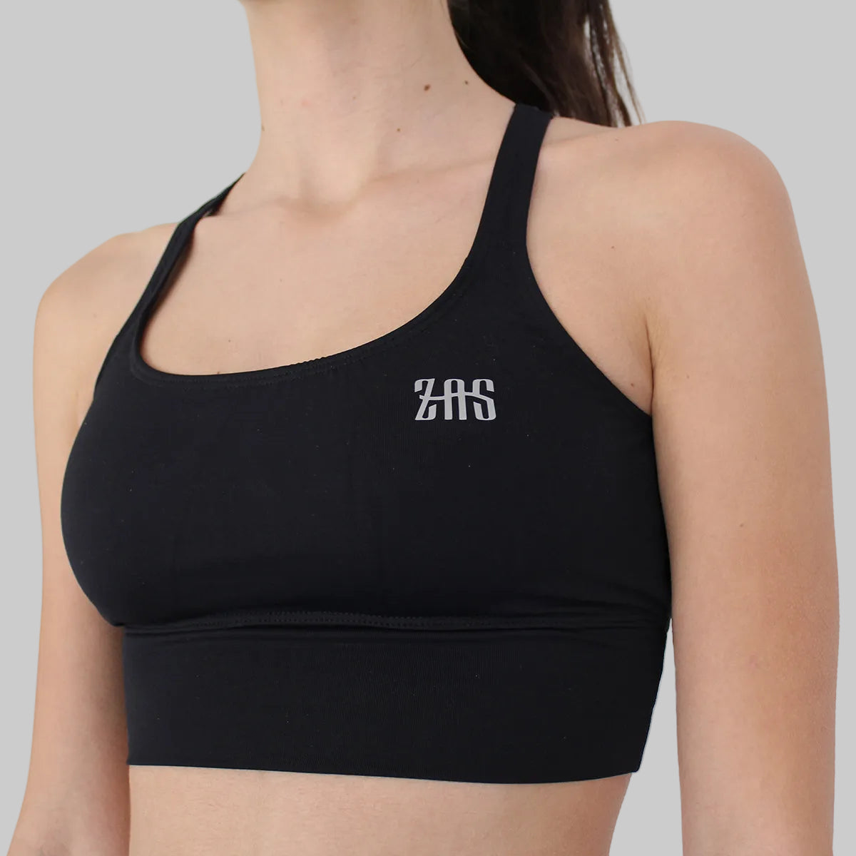 Top sujetador deportivo para mujer con espalda cruzada y sin relleno alta resistencia zas