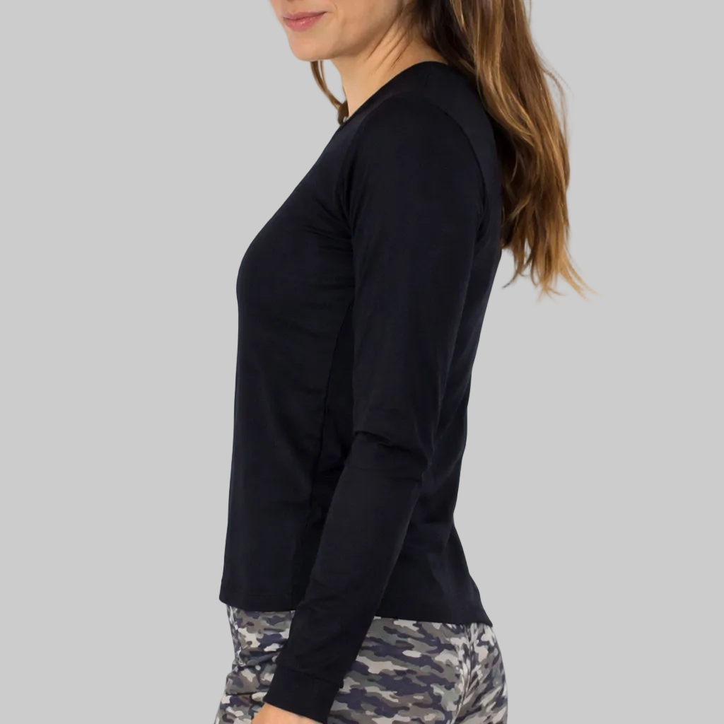 camiseta tecnica de mujer para jugar a padel de manga larga zas